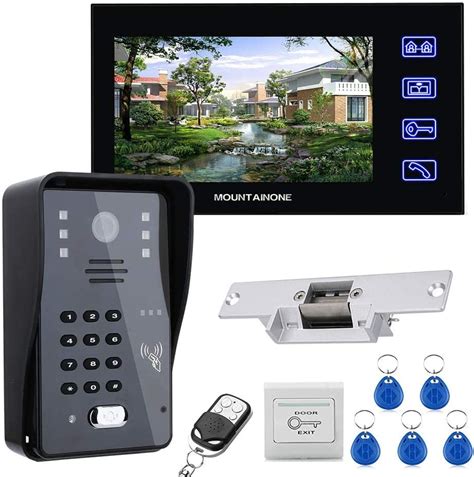 Touch Key 7 Lcd RFID Password Video Door Phone 